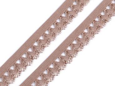 Wäschegummi verziert Breite 15mm Sand